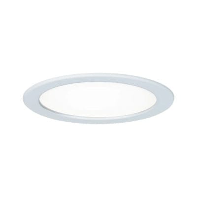 Round LED Recessed Panel IP44 220mm Neutral White - White