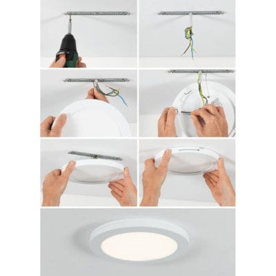 Round LED Recessed Panel 2in1 Cover-it 330mm Neutral White - White Without Motion Sensor
