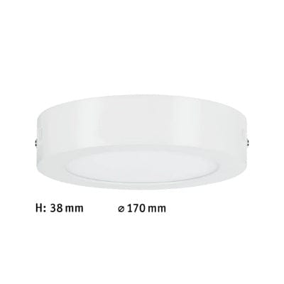 Lunar Round LED Panel 170mm Warm White - White