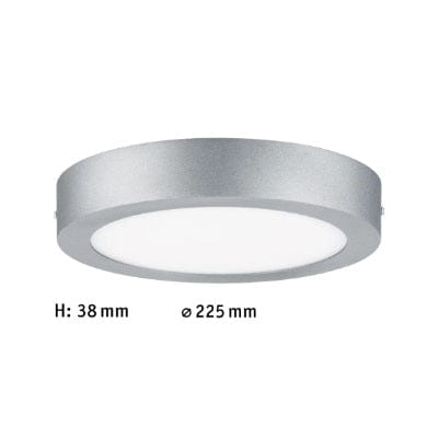Lunar Round LED Panel 225mm Warm White - Chrome