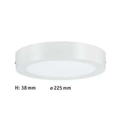 Lunar Round LED Panel 225mm Warm White - White