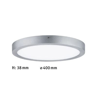 Lunar Round LED Panel 400mm Warm White - Chrome