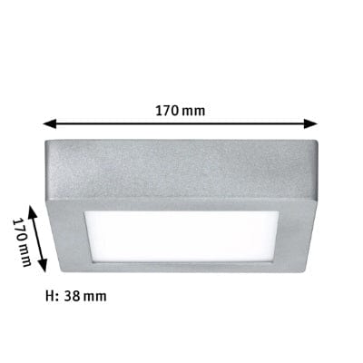 Lunar Square LED Panel 170x170mm Warm White - Chrome