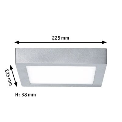 Lunar Square LED Panel 225x225mm Warm White - Chrome