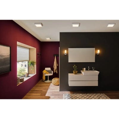 Lunar Square LED Panel 225x225mm Warm White - White