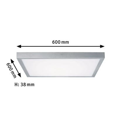 Lunar Square LED Panel 600x600mm Warm White - Chrome