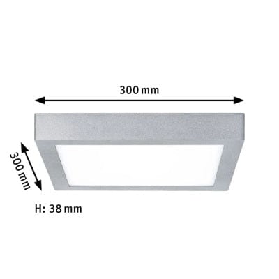 Lunar Square LED Panel 300x300mm Warm White - Chrome