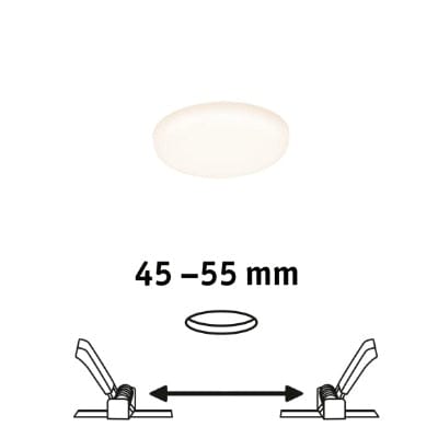 VariFit Veluna Round LED Recessed Panel IP44 75mm Warm White