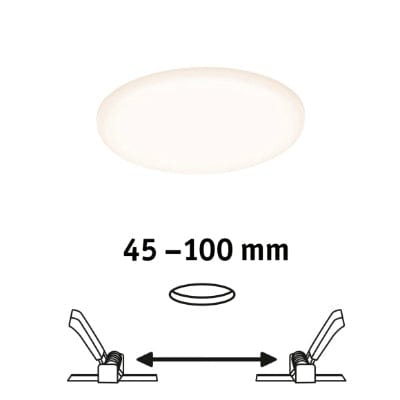 VariFit Veluna Round LED Recessed Panel IP44 125mm Warm White