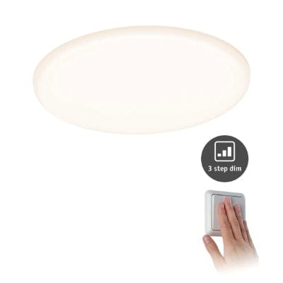VariFit Veluna Round LED Recessed Panel IP44 185mm Warm White Dimmable
