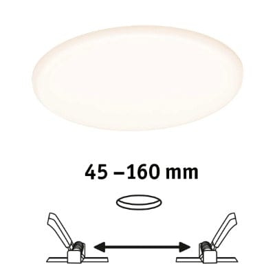 VariFit Veluna Round LED Recessed Panel IP44 185mm Warm White Dimmable
