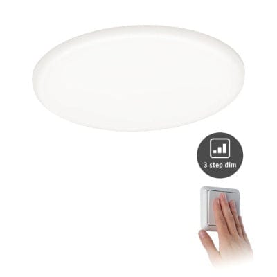 VariFit Veluna Round LED Recessed Panel IP44 185mm Neutral White Dimmable