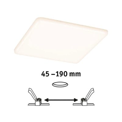 VariFit Veluna Square LED Recessed Panel IP44 185x185mm Warm White
