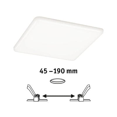 VariFit Veluna Square LED Recessed Panel IP44 185x185mm Neutral White