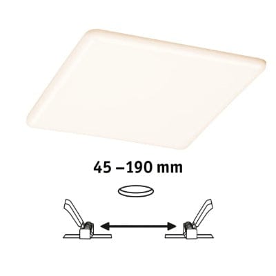 VariFit Veluna Square LED Recessed Panel IP44 215x215mm Warm White