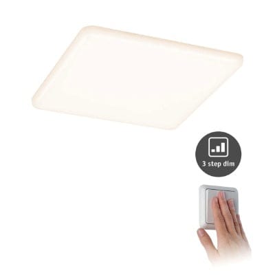 VariFit Veluna Square LED Recessed Panel IP44 185x185mm Warm White Dimmable