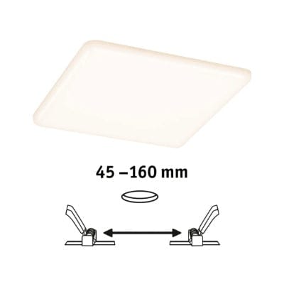 VariFit Veluna Square LED Recessed Panel IP44 185x185mm Warm White Dimmable