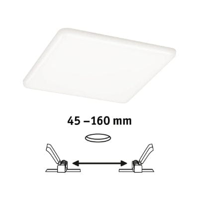 VariFit Veluna Square LED Recessed Panel IP44 185x185mm Neutral White Dimmable