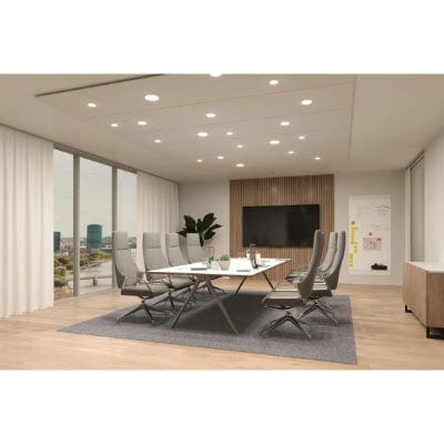 VariFit Veluna Edge Round LED Recessed Panel IP44 90mm Warm White