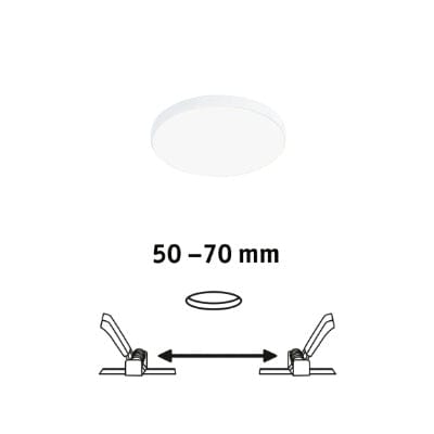 VariFit Veluna Edge Round LED Recessed Panel IP44 90mm Neutral White