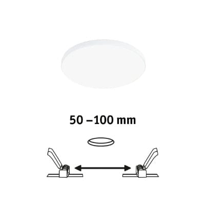 VariFit Veluna Edge Round LED Recessed Panel IP44 120mm Neutral White
