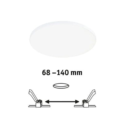 VariFit Veluna Edge Round LED Recessed Panel IP44 160mm Neutral White