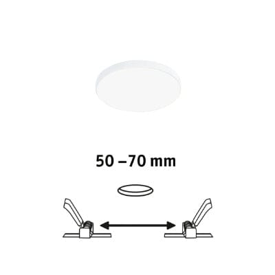 VariFit Veluna Edge Round LED Recessed Panel IP44 90mm Neutral White Dimmable