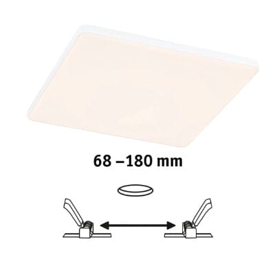 VariFit Veluna Edge Square LED Recessed Panel IP44 200x200mm Warm White