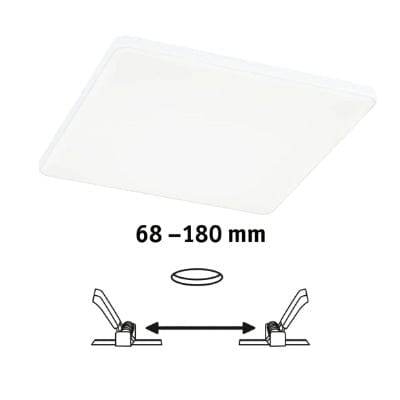 VariFit Veluna Edge Square LED Recessed Panel IP44 200x200mm Neutral White