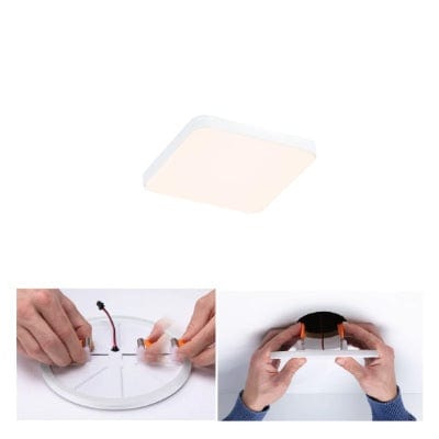 VariFit Veluna Edge Square LED Recessed Panel IP44 90x90mm Warm White Dimmable