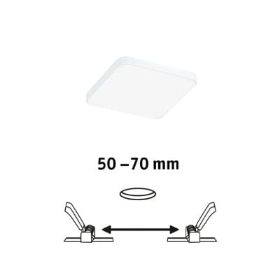 VariFit Veluna Edge Square LED Recessed Panel IP44 90x90mm Neutral White Dimmable
