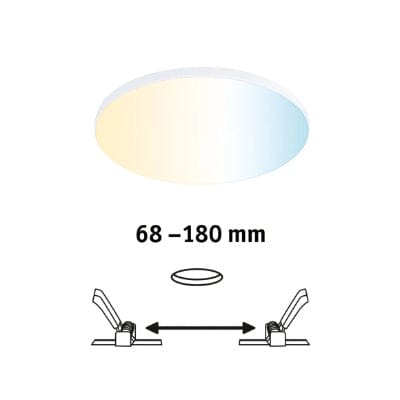 VariFit Veluna Edge Round LED Recessed Panel Smart Home Zigbee 160mm Tunable White