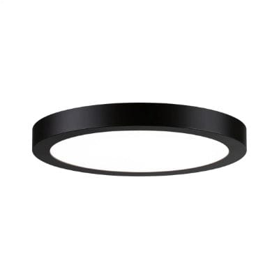 Abia Round LED Panel 300mm Warm White - Black