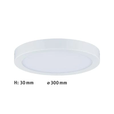 Abia Round LED Panel 300mm Warm White - White