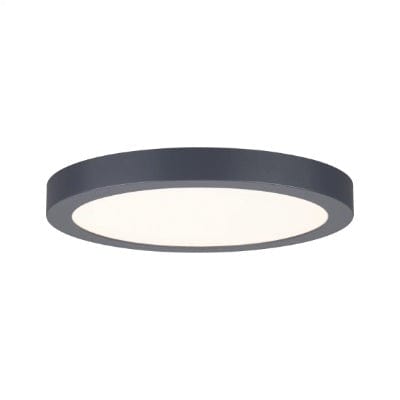 Abia Round LED Panel 300mm Warm White - Dark Grey