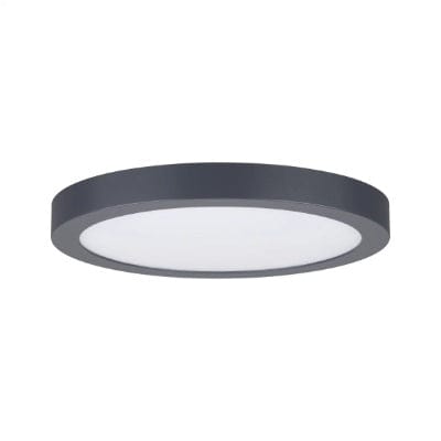 Abia Round LED Panel 300mm Warm White - Dark Grey