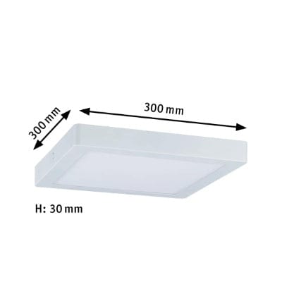 Abia Square LED Panel 300x300mm Warm White - White