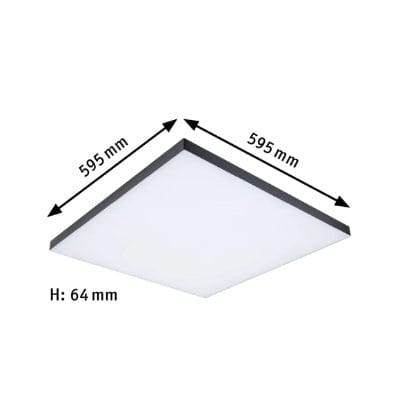Velora Rainbow dynamicRGBW Square LED Panel 595x595mm RGB+ - Black