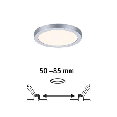 Areo VariFit Round LED Recessed Panel 118mm Warm White - White