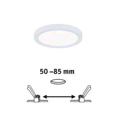 Areo VariFit Round LED Recessed Panel 118mm Neutral White - White