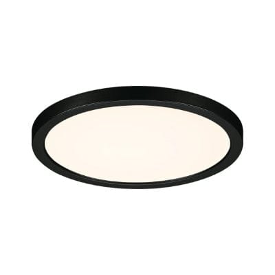 Areo VariFit Round LED Recessed Panel 175mm Warm White Dimmable - Black