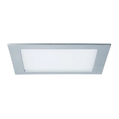 Square LED Recessed Panel IP44 220x220mm Neutral White - Chrome