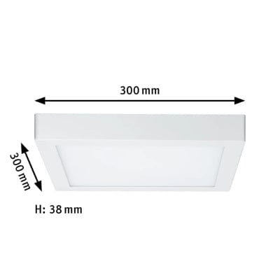 Lunar Square LED Panel 300x300mm Warm White - White