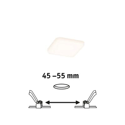 VariFit Veluna Square LED Recessed Panel IP44 75x75mm Warm White