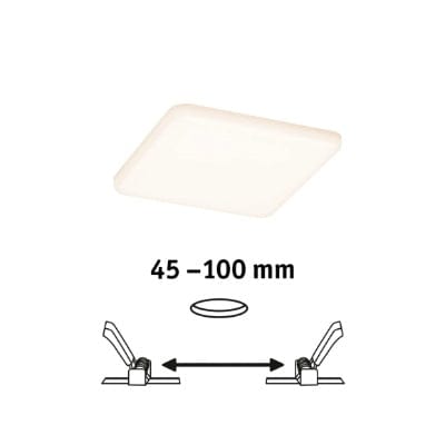 VariFit Veluna Square LED Recessed Panel IP44 125x125mm Warm White