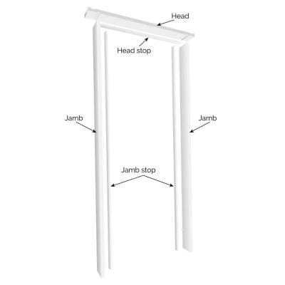 JB Kind Trenched White Primed Door Lining Set - All Sizes