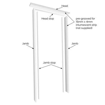 JB Kind Universal White Primed Fire Door Lining Set - All Sizes
