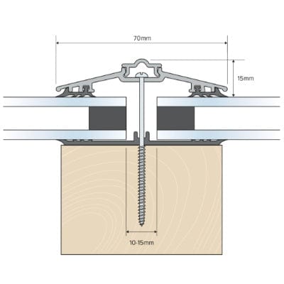 Capex 70 Glazing Bar & Gasket (3m) - Brown
