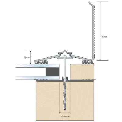 Capex 70 Wall Flashing Bar & Gasket (3m) - White