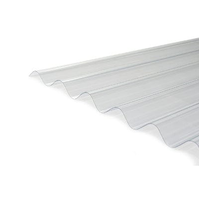 Corrugated PVC Roofing Sheet Clear 1m x 950mm x 0.8mm